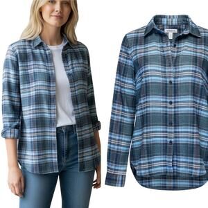 Orvis Plaid Flannel Button Up Shirt